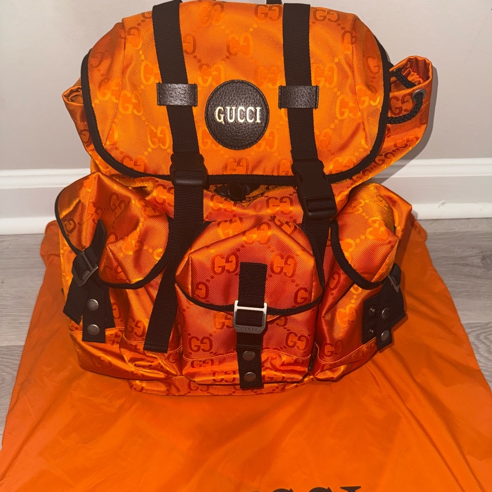Gucci Vibrant Orange Men's Backpack